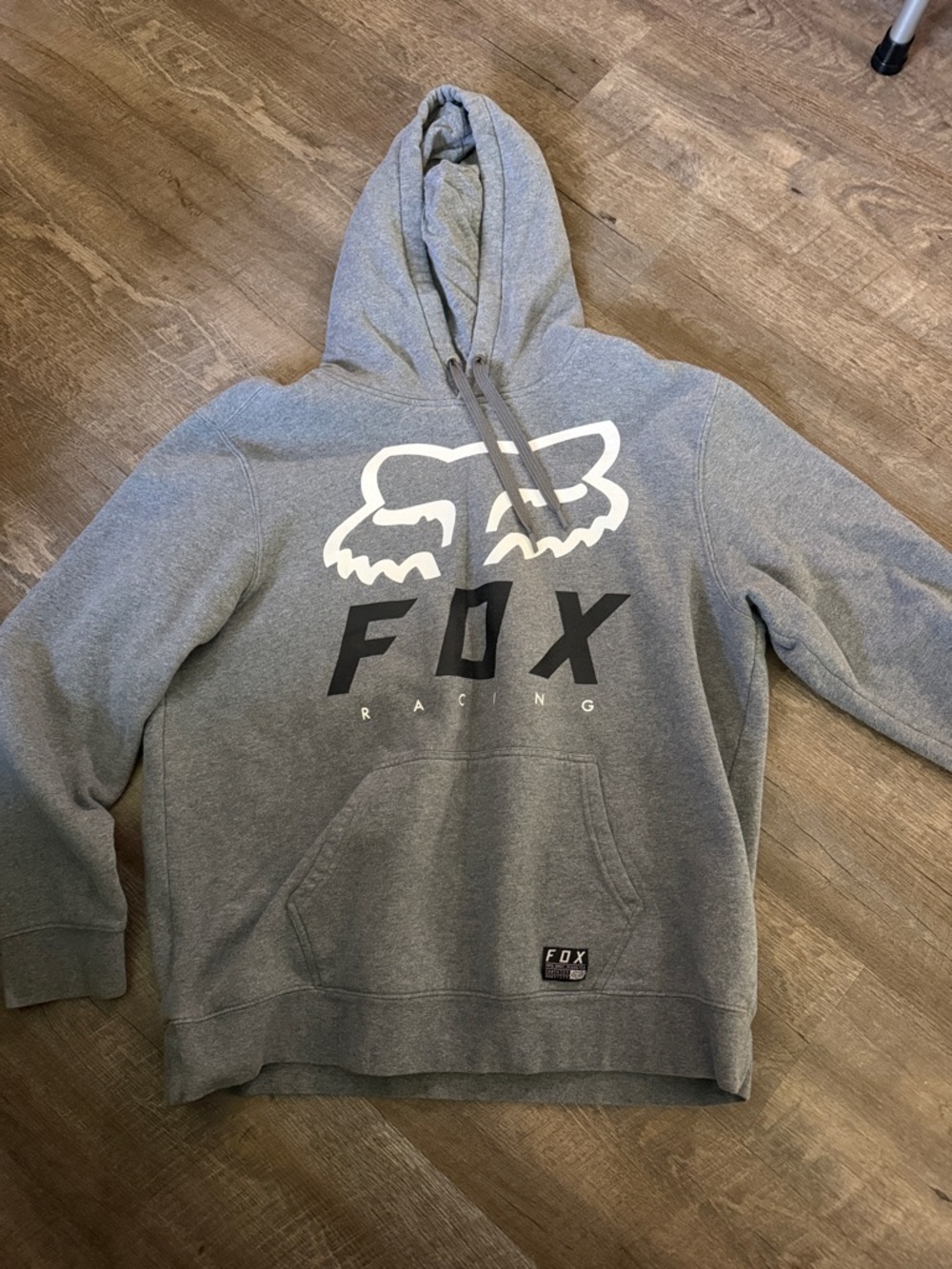 Fox Gray Crewneck Hoodie with White Logo